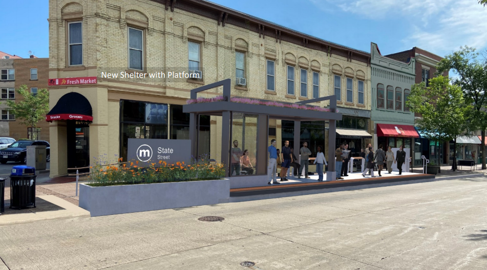 Redesigned BRT shelter